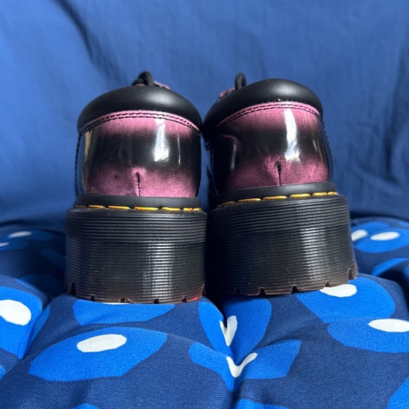 Dr. Martens 8053 Quad Black Fondant Pink Arcadia Leather Platform UK6 W8 - Picture 5 of 9